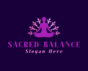 Yoga Zen Flower  logo design