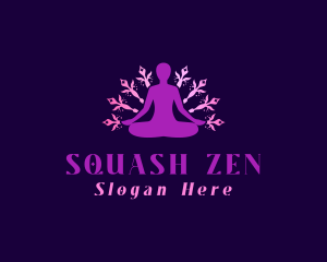 Yoga Zen Flower  logo design