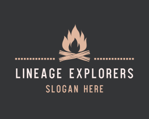 Outdoor Camping Fire logo design