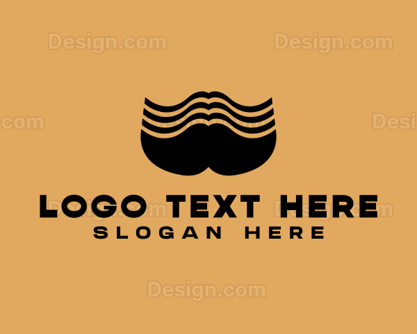 Barber Grooming Mustache Logo