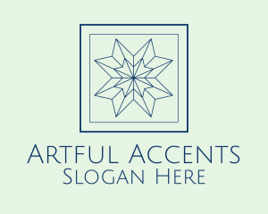 Minimalist Decorative Star logo design