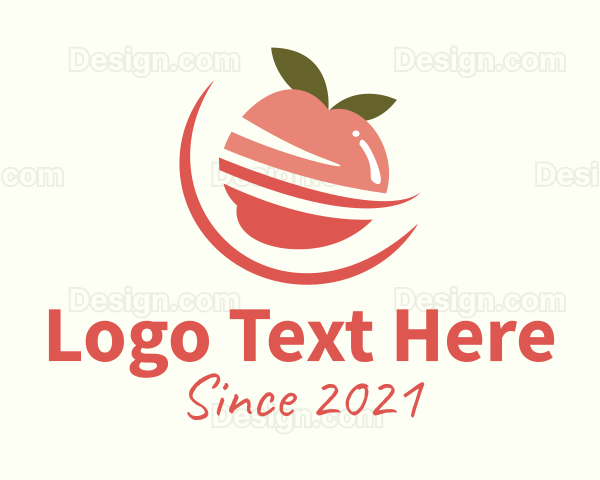 Organic Apple Fruit Logo