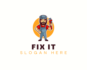 Handyman Plumber Wrench logo design