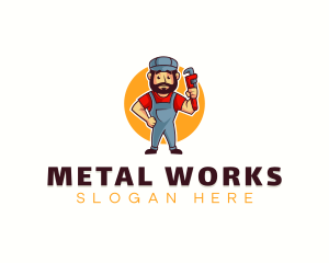 Handyman Plumber Wrench logo design