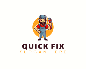 Handyman Plumber Wrench logo design