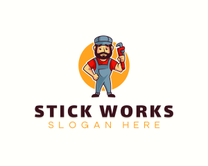 Handyman Plumber Wrench logo design