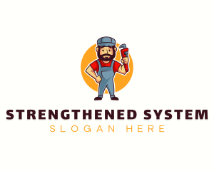 Handyman Plumber Wrench logo design