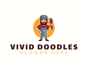 Handyman Plumber Wrench logo design