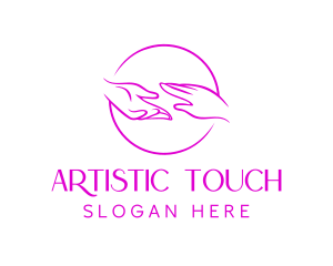 Dermatology Touch Hand  logo design