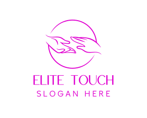 Dermatology Touch Hand  logo design