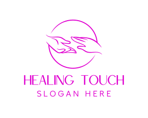 Dermatology Touch Hand  logo design