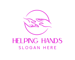 Dermatology Touch Hand  logo design