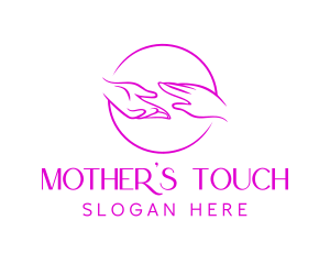 Dermatology Touch Hand  logo design