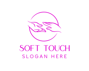 Dermatology Touch Hand  logo design