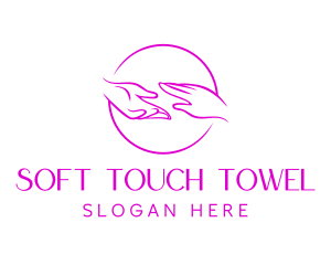 Dermatology Touch Hand  logo design