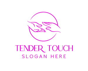 Dermatology Touch Hand  logo design