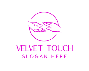 Dermatology Touch Hand  logo design