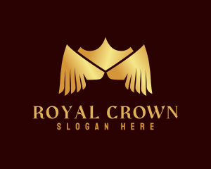 Golden Wing Crown logo design