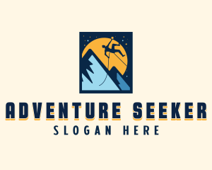 Adventure Mountain Climbing logo design