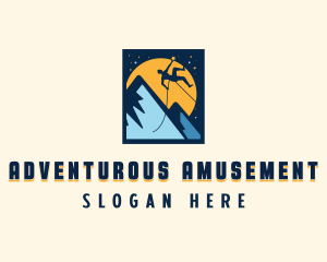 Adventure Mountain Climbing logo design