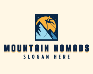 Adventure Mountain Climbing logo design