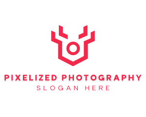 Bull Camera Horns logo design