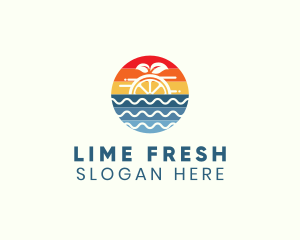 Tropical Orange Fruit logo design