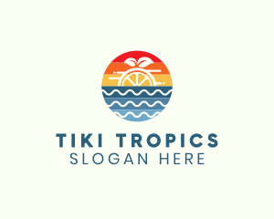 Tropical Orange Fruit logo design