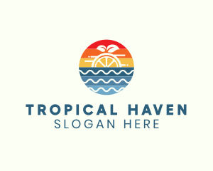 Tropical Orange Fruit logo design