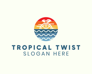 Tropical Orange Fruit logo design