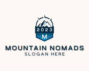 Compass Mountain  Peak logo design