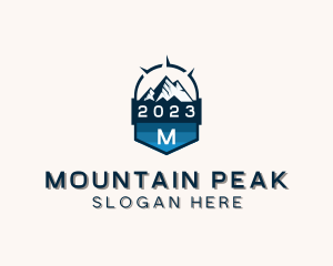 Compass Mountain  Peak logo design