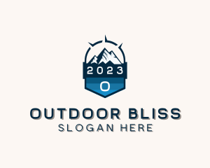 Compass Mountain  Peak logo design