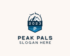 Compass Mountain  Peak logo design