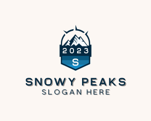 Compass Mountain  Peak logo design