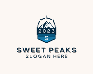 Compass Mountain  Peak logo design