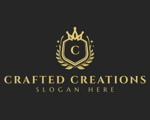 Royalty Wreath Crown logo design