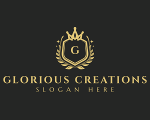 Royalty Wreath Crown logo design