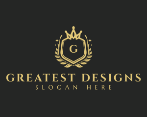 Royalty Wreath Crown logo design