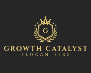 Royalty Wreath Crown logo design