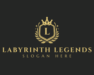 Royalty Wreath Crown logo design