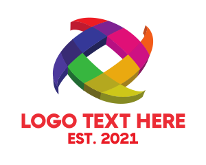 Rotate - 3D Colorful Application logo design