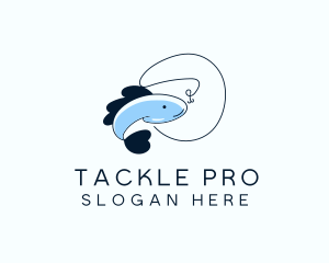 Minimalist Fish Tackle logo design