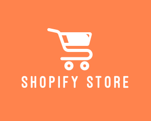 Grocery Shopping Cart logo design