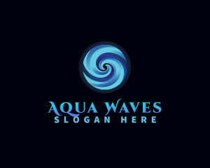 Water Whirlpool Wave logo design