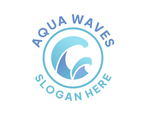 Flow Blue Wave logo design