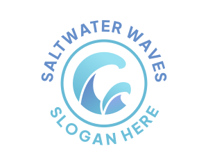 Flow Blue Wave logo design