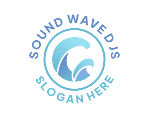 Flow Blue Wave logo design