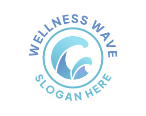 Flow Blue Wave logo design