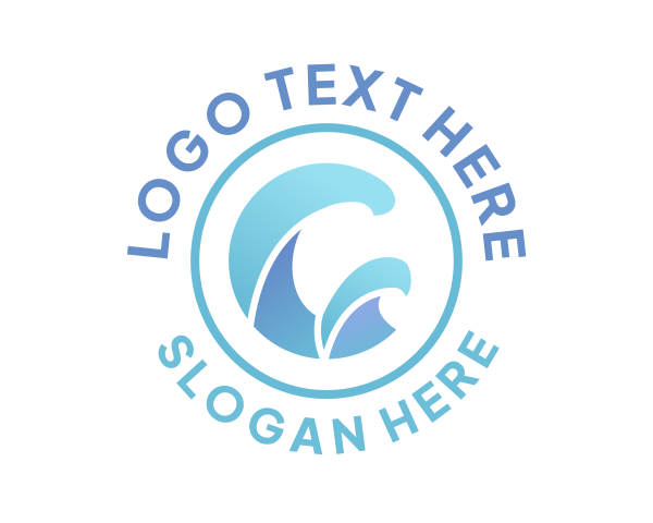 Ocean Waves logo example 4